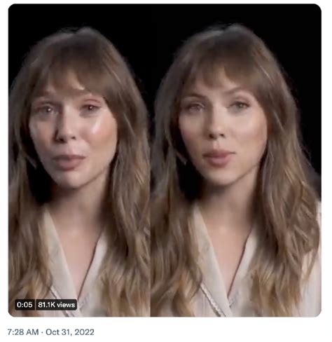 elizabeth olsen deep fake|Deepfake challenge of Scarlett Johansson and Elizabeth Olsen。